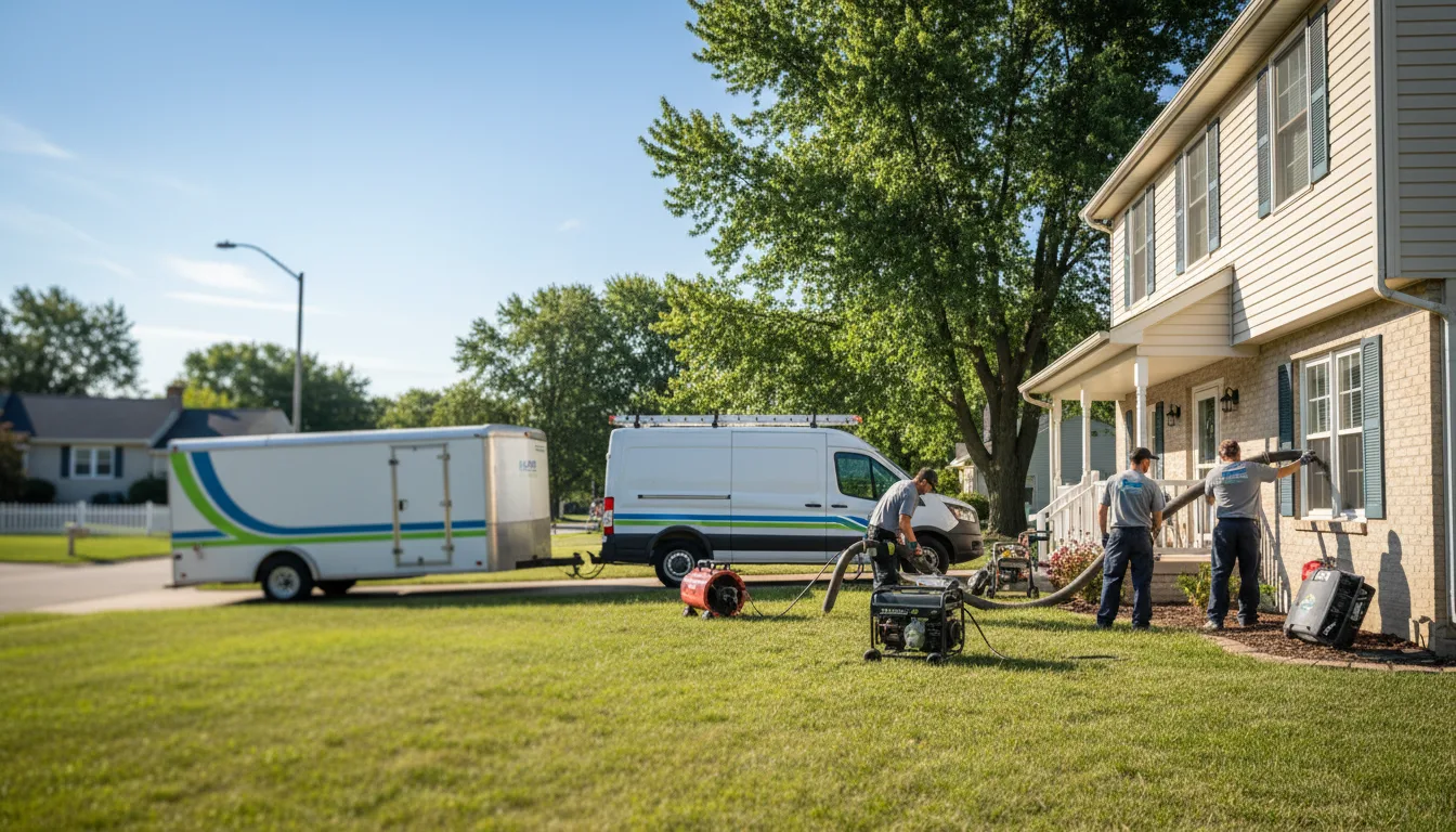 Flooded Basement Restoration And Cleanup With Repair in Higbee, MO near me